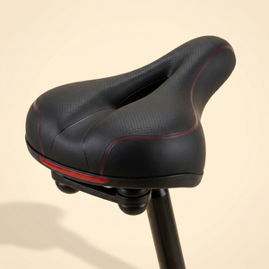 CloudSaddle extra-wide comfort bike seat, three-quarter view