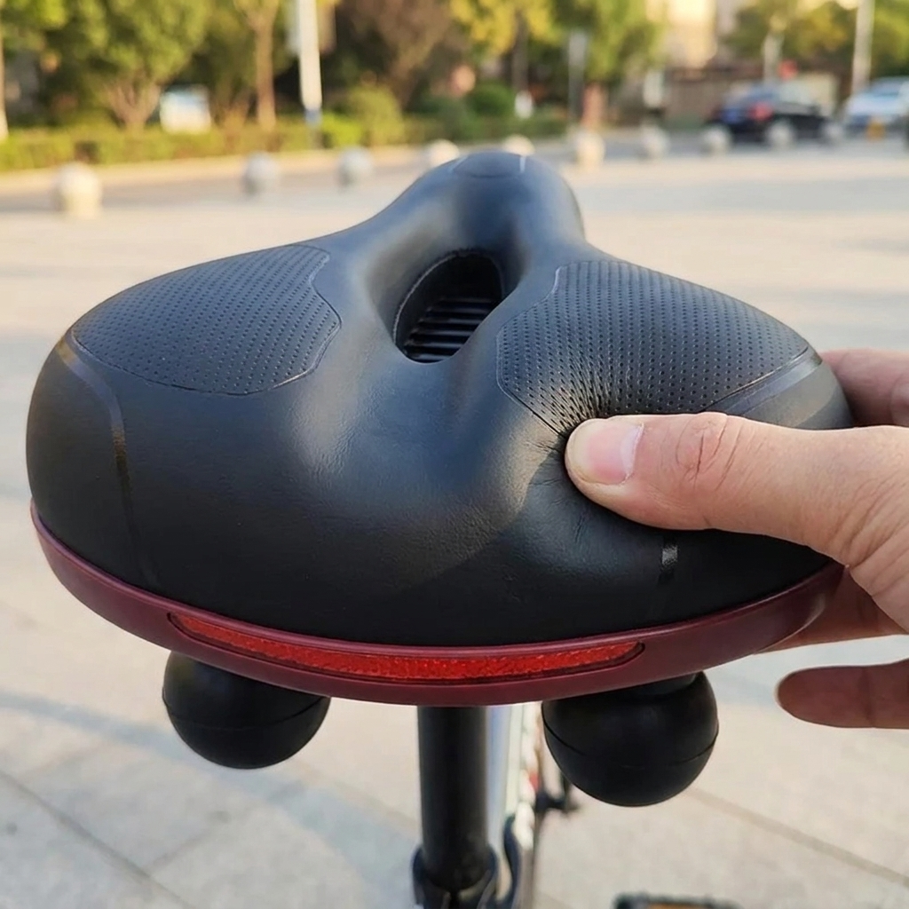 Thumb pressing into the CloudCore foam padding