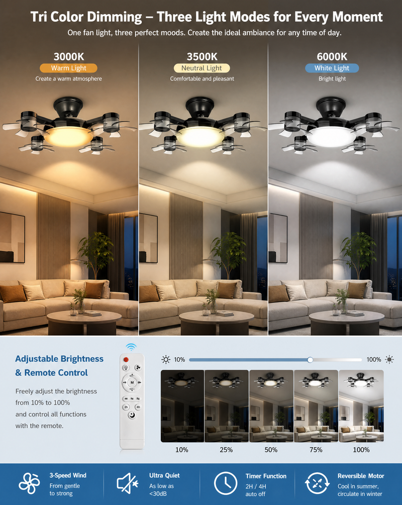 Cool Comfort Ceiling Fan Light