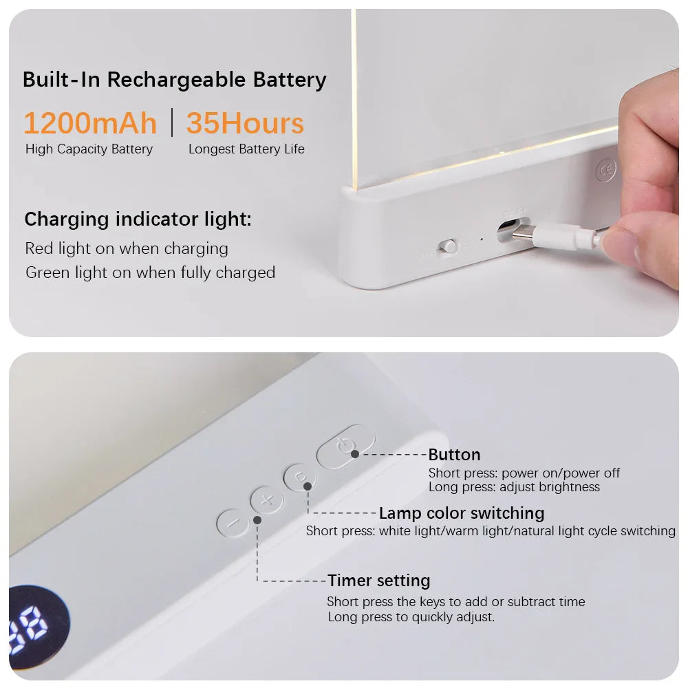 Night Reading Lamp with Soft, Eye-Comforting Light